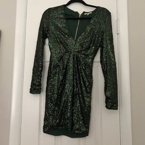 Green sequence dress